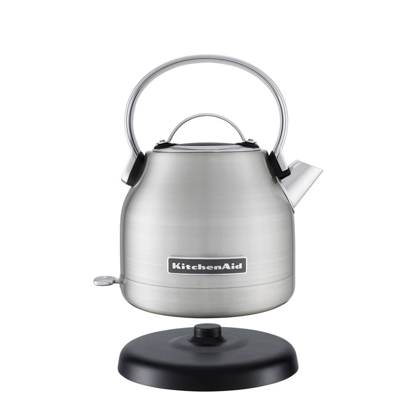 KitchenAid Compact 1.25 L Electric Kettle in Black Matte, Stainless Steel