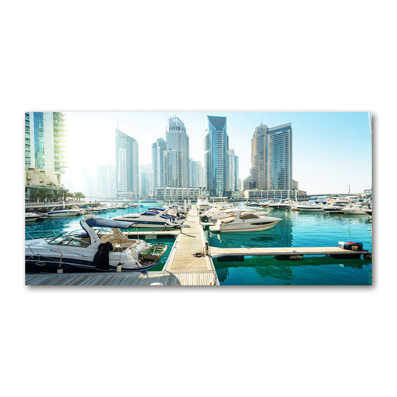 Marina In Dubai - Wrapped Canvas Print