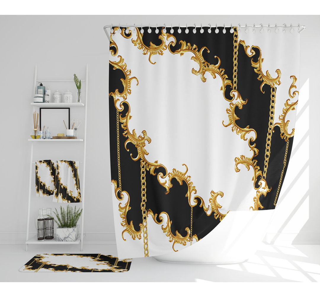 Nataliah Polyester Shower Curtain Set