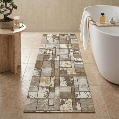 Tapis géométrique de qualité supérieure lavable à la machine Mayfield AMF2442