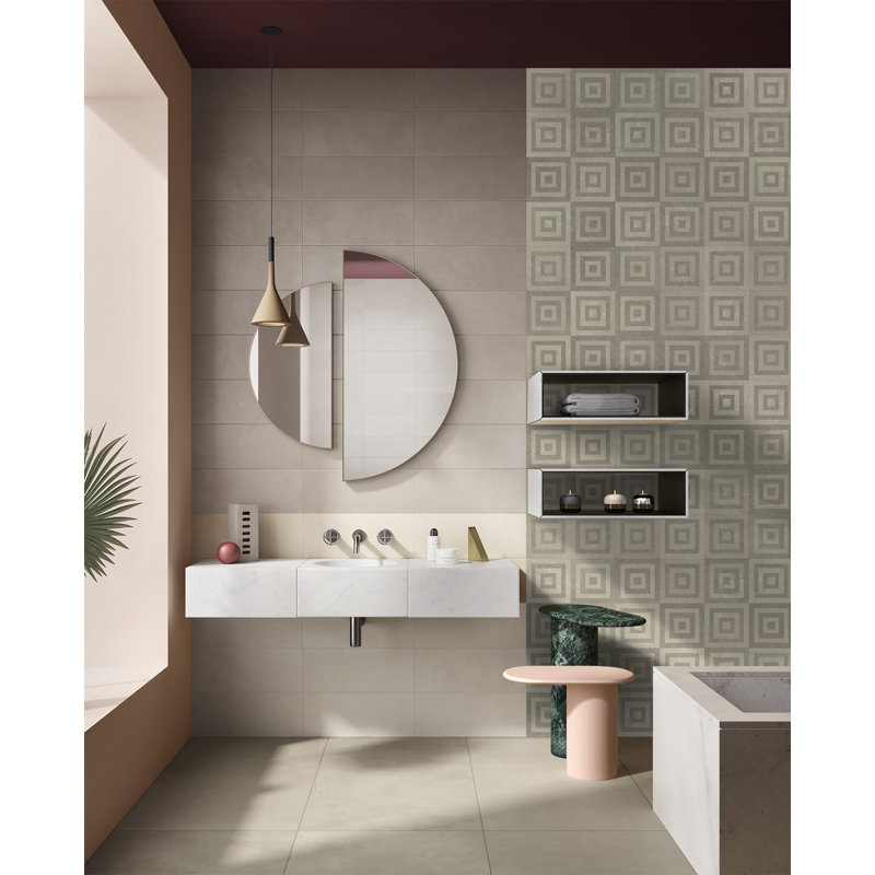 Carreau de mosaïque auto-adhésif en pierre 8 po x 8 po, Mélange beige