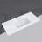 48 Inch Solid Surface Bathroom Vanity Top with Integrated Sink, Slim 0.56" Thick Countertop, Bright White Modern Design, Lightweight & Easy Install