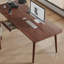 Bureau rectangulaire en bois massif brun noisette-413577396