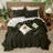 MooMee Lightweight Quilt Set 100% Washed Cotton Linen-Like Stripe Stitch Breathable All-season -114492299-114492301