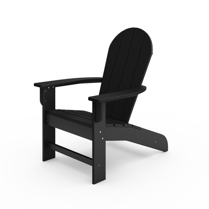 Chaise noire - Bois d'œuvre pour l'extérieur. Confortable et élégant. 38,41 lb lourd et bien agencé procurant une détente à l'extérieur