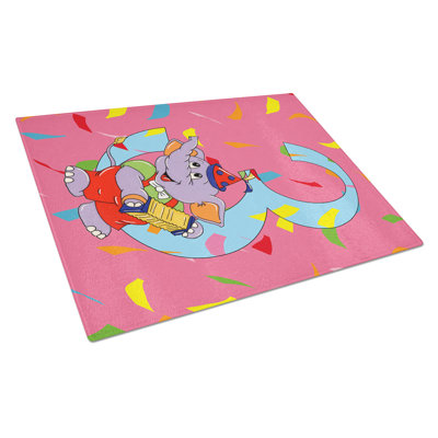 Planche à découper 3 ans à verre trempé joyeux anniversaire