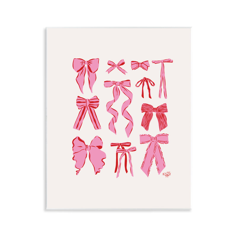 Plaque murale simple rouge et rose, design par Krissy Mast