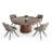Moxee Round Glass Top Dining Table
