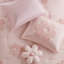 Ensemble d'édredon 4 pièces en chenille capitonnée réversible à motif floral / grand avec coussin décoratif rose, 4 pièces