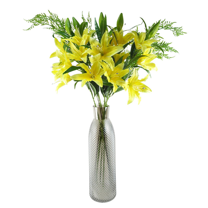 Plastic, Silk Artificial Arrangement, Yellow