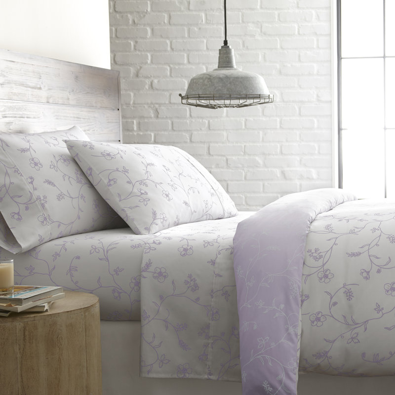Southshore Fine Linens Sweetbrier Floral Extra Deep Pocket Sheet Set, 100% Cotton 300 Thread Count Sateen Bedding, 2 Pillowcases, 22-Inch Deep Pocket, Full