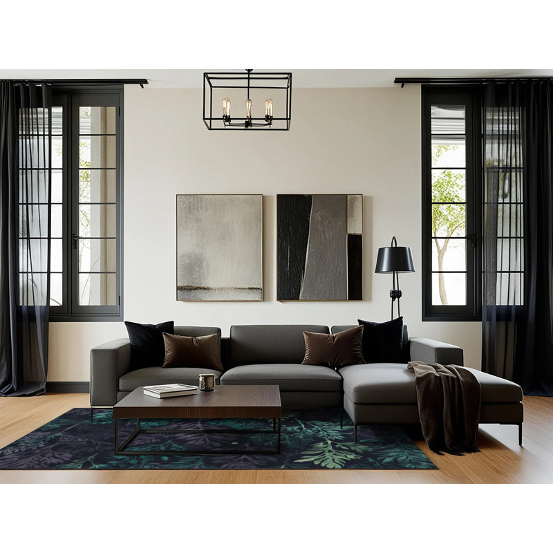 Forest Aurora Rug, Rectangle 2' x 3'