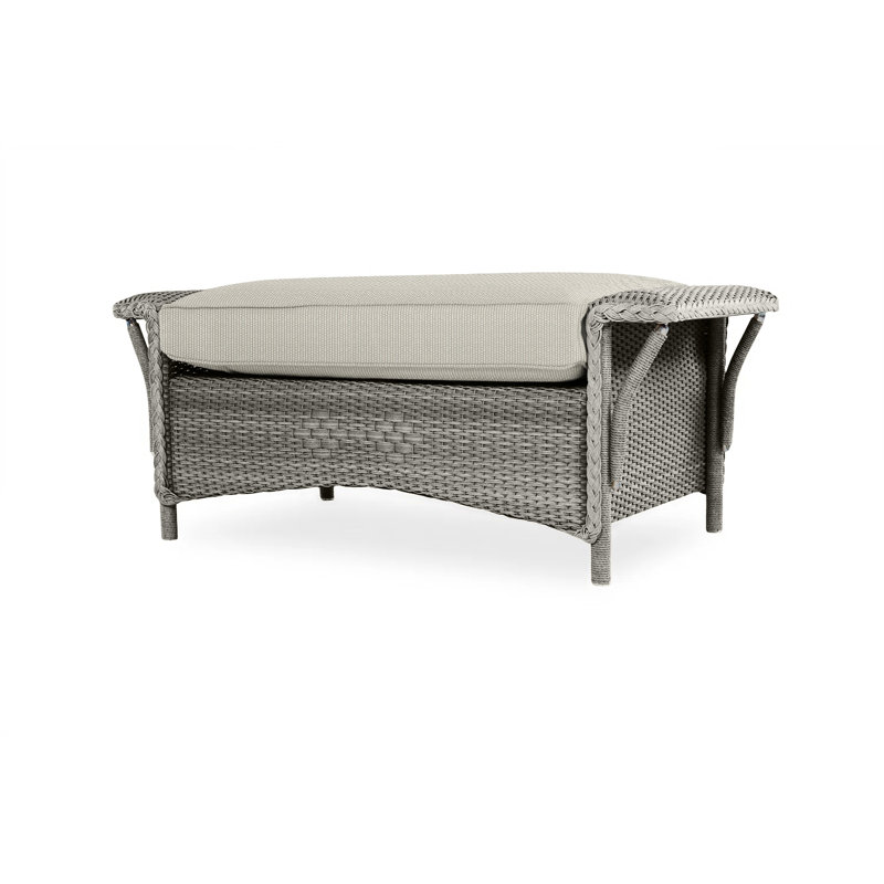 Nantucket Outdoor Ottoman, Demo Mist, Pewter