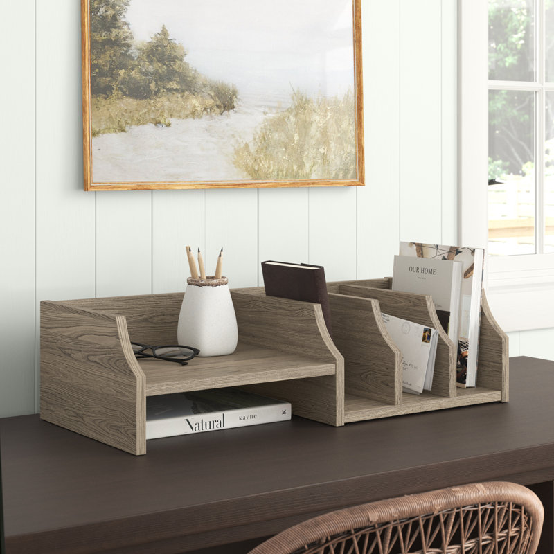 Waelder Desk Organizer, Shiplap Gray
