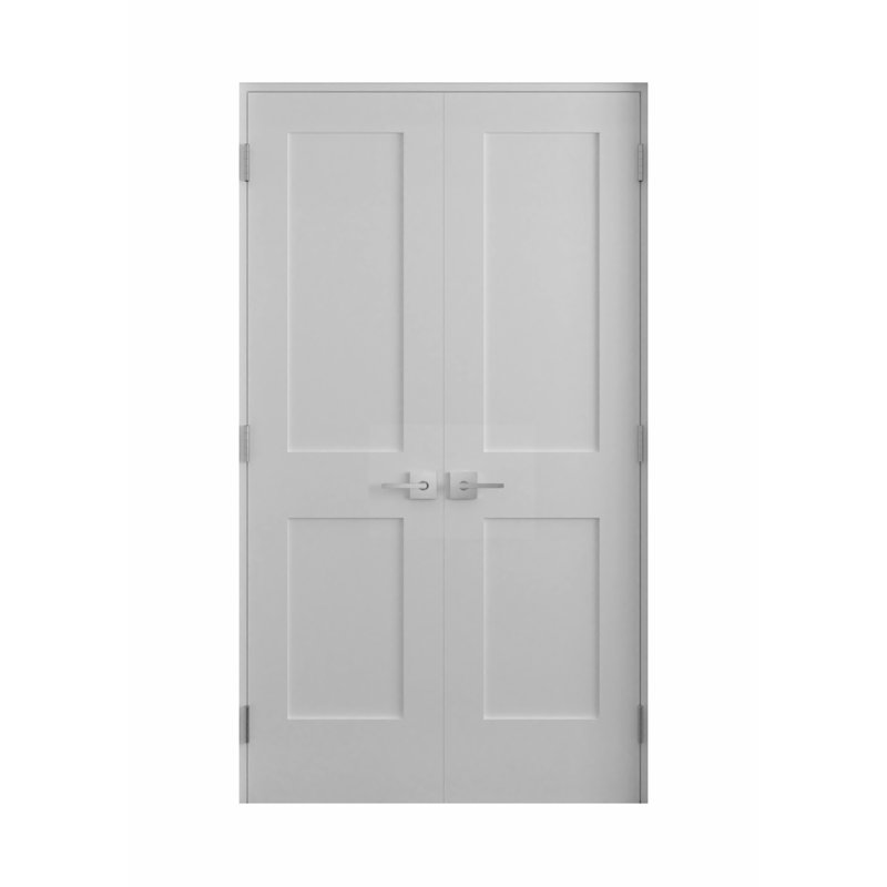 Porte double Gauss, Gauche, 36 po x 80 po, Blanc
