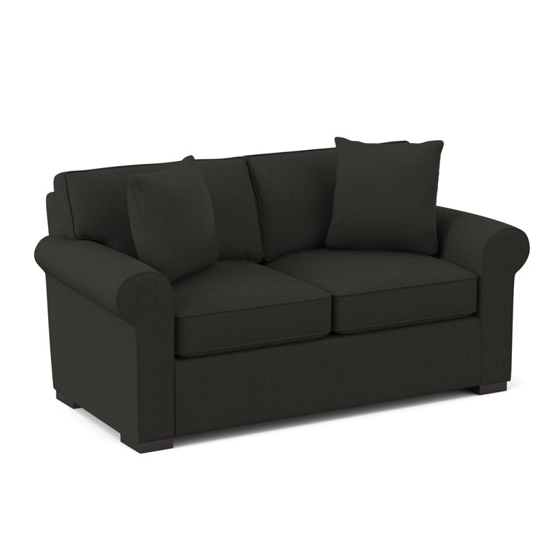 Eva-Grace Upholstered 66'' Loveseat, Bella Hunter Performance Velvet