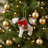 Fox Terrier Hand Knit Christmas Ornament