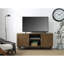 Meuble télé classique 60 po en noyer pour téléviseur de 65 po ou moins, fabriqué en stratifié de couleur noyer
