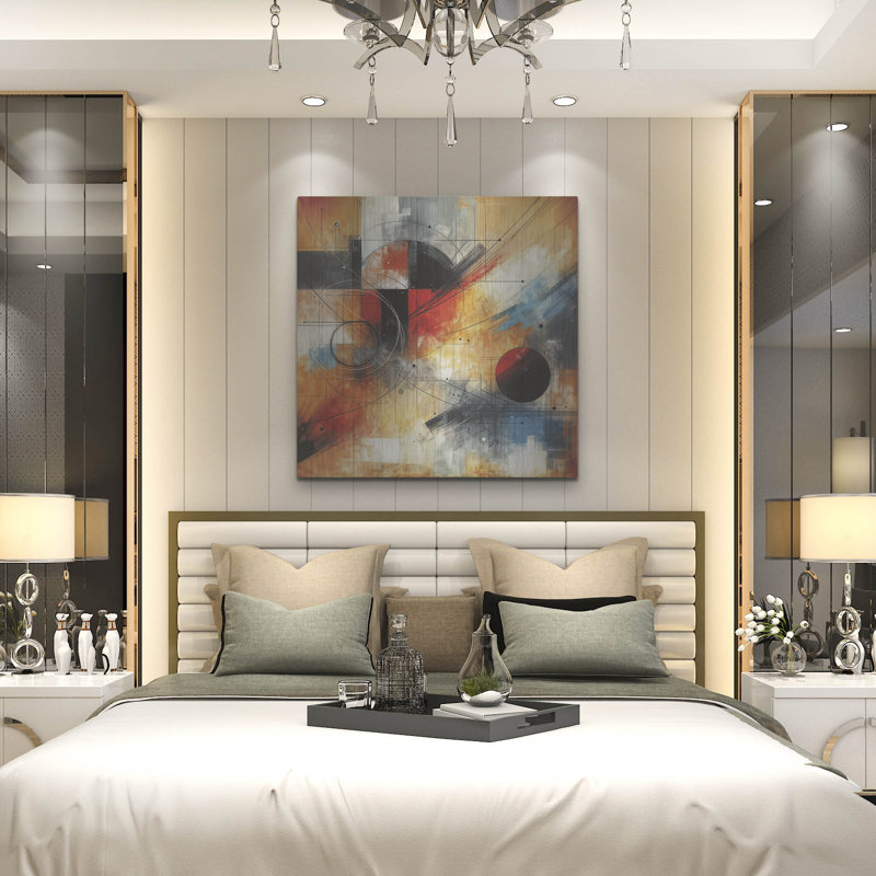  «Circles Abstract 2» par Rey Klimt, art mural en métal, 36 po x 36 po