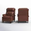 Fauteuil inclinable en cuir véritable Ambrosane-79515883