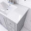 36 po Meuble-lavabo autoportant avec plateau en résine blanche non assemblé-79574862