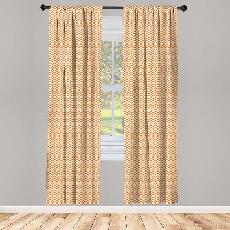 Semi-Sheer Rod Pocket Curtain Panels, 28" x 84"