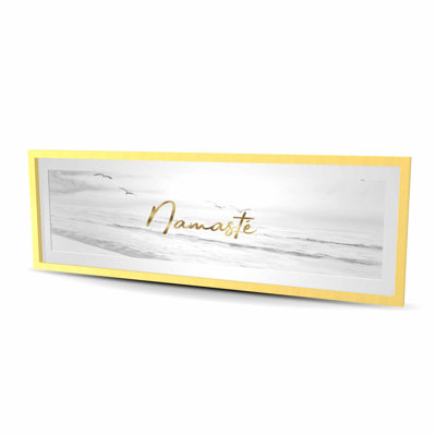 Namaste - impression matelassée encadrée minimaliste pour le décor de la chambre à coucher