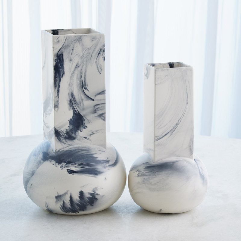 Earthenware Table Vase, Overall Height-  16"