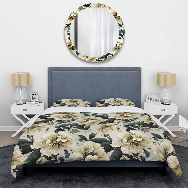 Literie Neo Victorian Fusion Victorian, Housse de couette pour grand lit et 2 taies décor