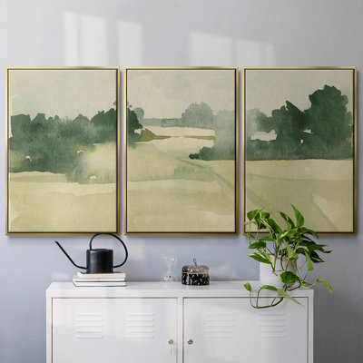 Watercolor Pasture I 3 pièces