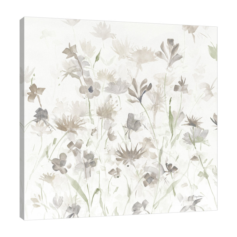 Reproduction d’art sur toile tendue « Garden Shadows IV on White V2 » par Avery Tillmon, H 48 po x l 48 po x P 1,5 po