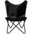 Lanyiah vidaXL Butterfly Chair, Lightweight Armchair with Powder-Coated Steel Frame, Comfortable Genuine Goat Leather, Versatile Utility 26" x 29.1" x 35.4"-1705289981