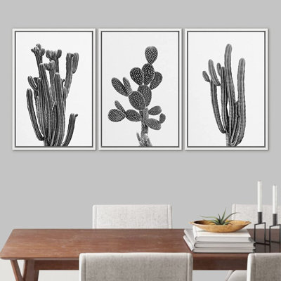 «Southwest Desert Cactus Nature Floral», ensemble de 3 impressions sur toile