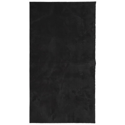 Rug "HUARTE" Short Pile Soft and Washable Black