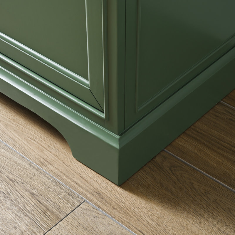 Thompson 60" W Double Vanity, Evergreen/Brushed Gold