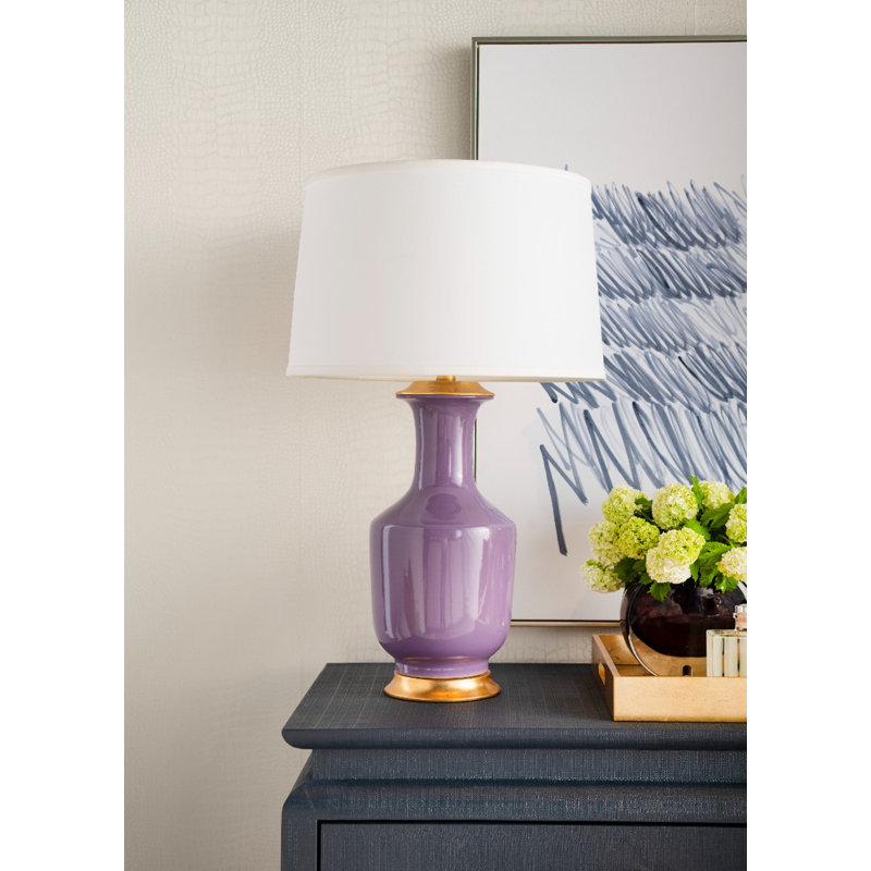 Thalia Table Lamp, Gold/Lilac