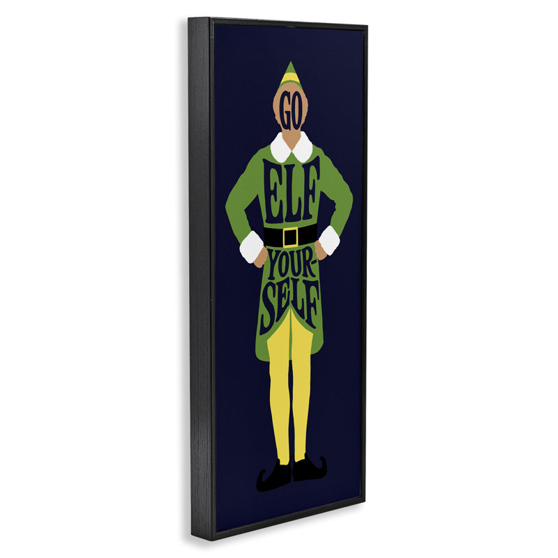 «Sassy Go Elf Yourself», art de la giclée noire encadrée par Jedco Brands, Inc., Giclée encadrée noir minuit