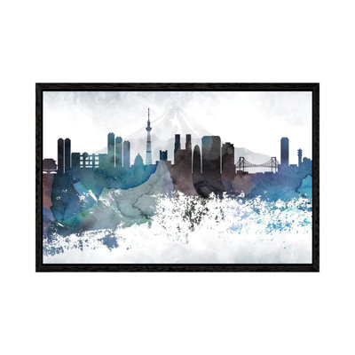 Tokyo Bluish Skylines - Print on Canvas