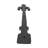 Black Wrought Iron Dummy Strap Hinge 12" L Fleur De Lis Rust Resistant
