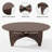 38" L x 38"W × 16"H Round Wood Coffee Table with Batman Crossed Legs-1340804866