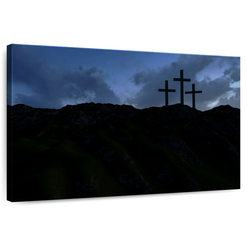 Javetta Christian Crosses la nuit, H 16 po x l 24 po