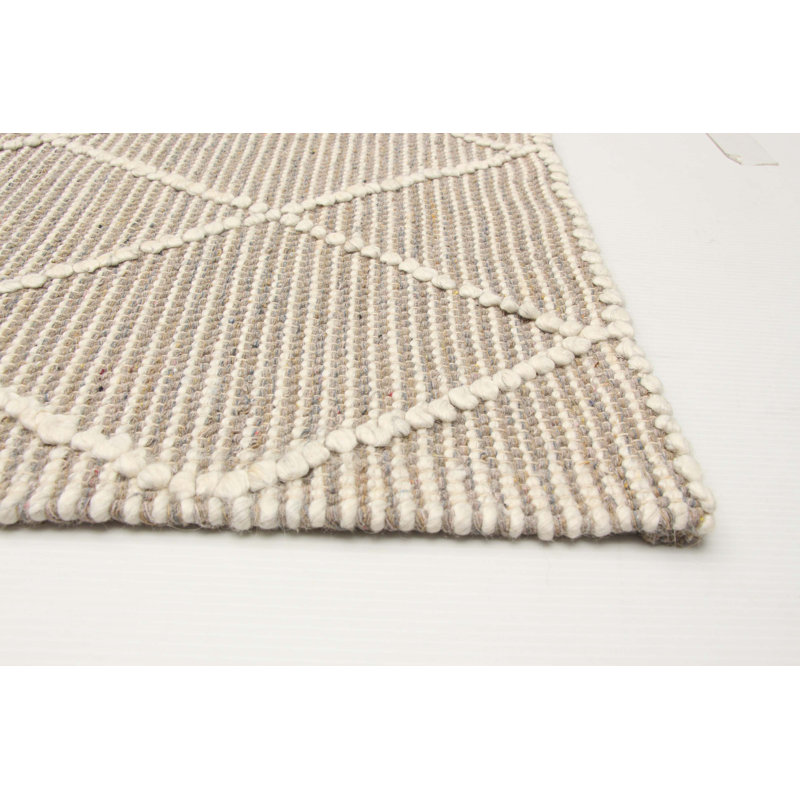 Tapis kaki en laine nouvel âge rectangulaire unique 5 pi x 8 pi 2 po Hagin