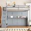 Lit escamotable double sur double avec lève-personne et bureau hydraulique, gris-2013449558