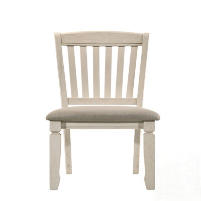 Fedele Tan Fabric & Cream Finish Side Chair Set, Comfortable and Stylish Seating for Dining and Living Rooms