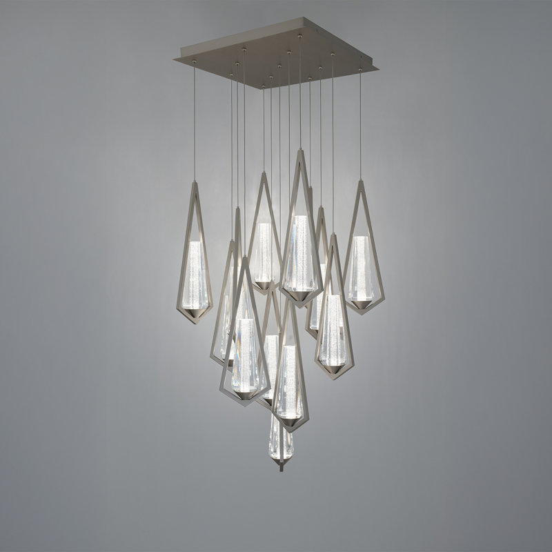Devotion LED Pendant, 13 Lights,  18" H x 20" W x 20" D, Satin Nickel