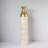 Medhansh White and Gold Floor Vase, Large Metal Floor Vase with Embossed Stripe Pattern, Antique White Finish (Set of 3)