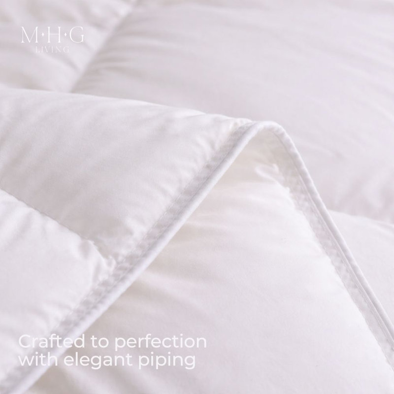  10.5 Tog Duck Feather & Duvet – Cotton Cover Medium Weight All Seasons Quilt - Double/King/Super King, Double
