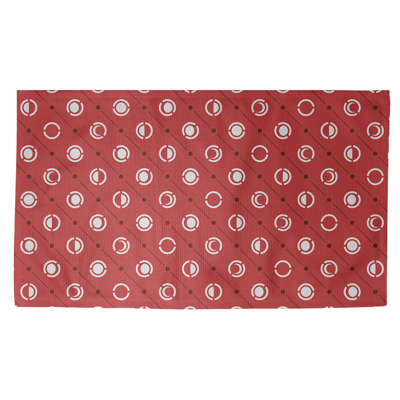 Skeffingt Polka Dots Indoor Rug, Rectangle 5' x 7'