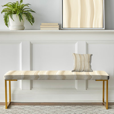 Banc rembourré rayé Zen Harmony
