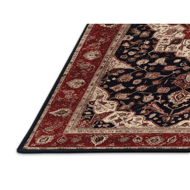 Tapis brun lavable à la machine, Rectangle 5 pi x 7 pi